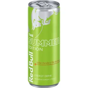 Bebida Energética Sabor Curuba y Flor de Sáuco con Cafeína, Taurina y Vitamina B The Summer Edition RED Bull