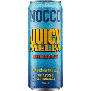 Bebida Energética Sabor Juicy Melba Enriquecida con Bcaa y 180 Mg de Cafeína sin Azúcar Summer 2023 Edition Nocco 33 CL