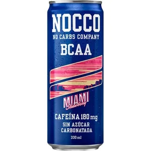 Bebida Energética Sabor Miami Fresa Enriquecida con Bcaa y 180 Mg de Cafeína sin Azúcar  Nocco 33 CL