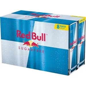 Bebida Energética Sugar Free con Cafeína, Taurina, Vitamina B y Agua de los Alpes Pack 4  RED Bull 25 CL