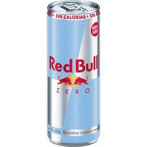 Bebida Energética Zero Azúcares con Cafeína, Taurina, Vitamina B y Agua de los Alpes Edulcorado con Sacrulosa y Stevia RED Bull 25 CL