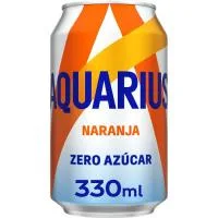 Bebida Isotónica de Naranja sin Azúcar Aquarius, Lata 33 Cl
