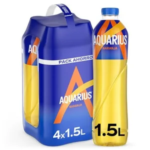 Bebida Isotónica Sabor Naranja Pack 4 Aquarius 1.5 L