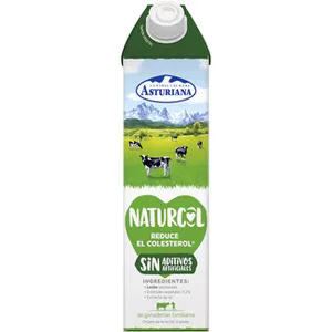 Bebida Láctea Elaborada con Leche Desnatada Naturcol con Esteroles Vegetales  Asturiana 1 L