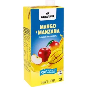 Bebida Mango Manzana sin Azúcares Añadidos 1 L