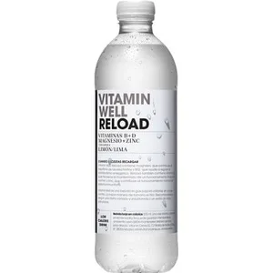 Bebida Refrescante con Vitaminas y Minerales Reload Sabor Lima Limón  Vitamin Well 50 CL
