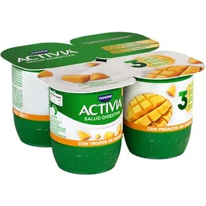 Bífidus con Trozos de Mango Pack 4  Danone Activia 120 G