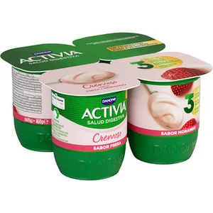 Bífidus Cremoso Sabor Fresa sin Gluten Pack 4 Danone Activia