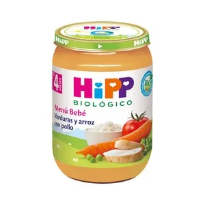 Hipp Biológico Tarrito de Verduras y Arroz con Pollo Ecológico, a Partir de 4 Meses 190 G.