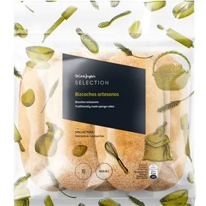 Bizcochos Artesanos sin Lactosa 10 Pack de 2 Unidades el Corte Ingles Selection 160 G
