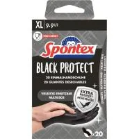 Guante Black Protect Talla 9 Spontex, Caja 20 Uds