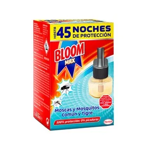 Bloom Recambio Insecticida Eléctrico Líquido, Moscas y Mosquitos 45 Días