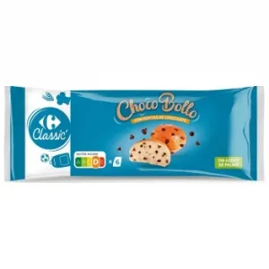 Bollo con Pepitas de Chocolate Carrefour Classic 6 Ud.