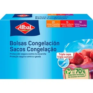 Bolsa de Congelación Surtidas 20 Pequeñas 15 Medianas y 10 Grandes Albal