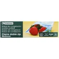Bolsa de Congelacion Zip 27x28 Eroski, Caja 15 Uds
