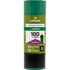 Bolsas Basura Autocierre Jardín Verde 100l 10 u