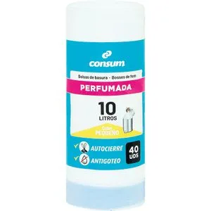 Bolsas Basura Autocierre Perfumada Blanca 10l 40 u