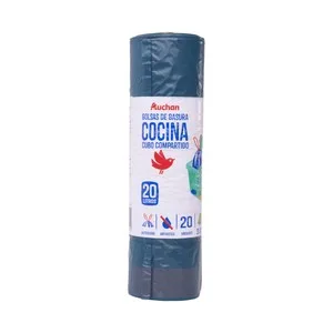 Producto Alcampo Bolsas de Basura Azul. con Autocierre Especial Cocina Capacidad 20 L. 20 Uds.