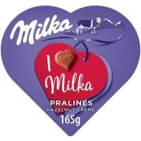 Bombón I Love Relleno con Crema Avellana Milka, Caja 165 G