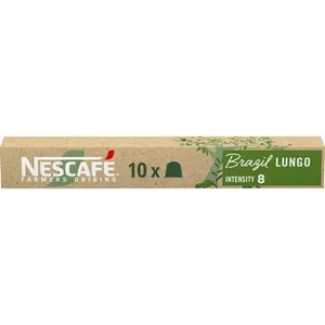 Brazil Café Lungo Intensidad 8 Compatibles con Máquinas Nespresso Nescafe Farmers Origins