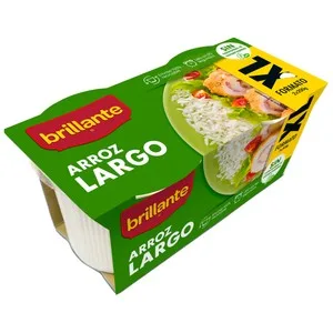 Brillante Arroz Largo en Tarrina Paquete 2 Uds X 200 G. 400 G