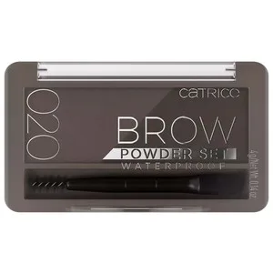 Catrice Brow Powder Tono 020 Ash Brown Sombras Waterproof para Cejas, con Pincel y Cepillo.