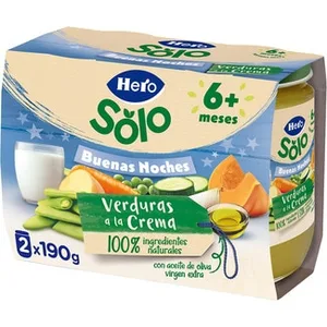 Buenas Noches Tarrito de Verduras a la Crema sin Gluten desde 6 Meses Pack 2 Hero Solo