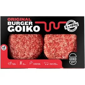 Burger Meat de Vacuno 100% Español sin Gluten 2 Unidades Goiko