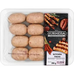 Butifarra de Pincho sin Gluten Peso Aproximado  Gurmesa 390 G