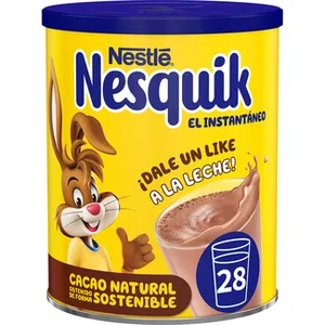 Cacao en Polvo Instantáneo sin Gluten  Nestle Nesquik 390 G