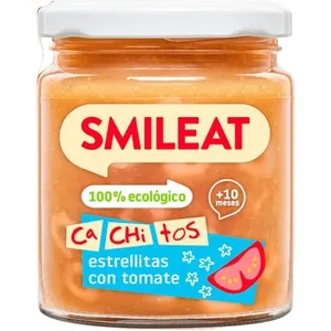 Cachitos Tarrito de Estrellitas con Tomate 100% Ecológico desde 10 Meses Smileat