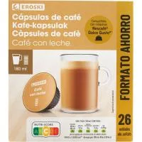 Café con Leche Compatible Dolce Gusto Eroski, Caja 26 Uds