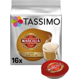 Tassimio Marcilla Café en Cápsulas con Leche 16 Uds.