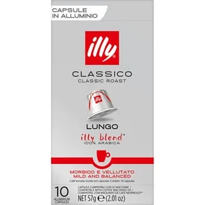 Café Espresso 100% Arábica Classico Lungo Compatibles con Máquinas Nespresso Illy 0.06 KG
