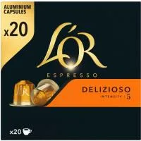 Café Espresso Delizioso 5 Sistema Nespresso L'or, Caja 20 Uds