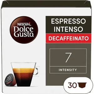 Café Espresso Descafeinado Intenso de Colombia y Vietnam Intensidad 7  Nescafe Dolce Gusto 0.21 KG