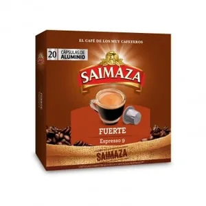 Café Fuerte en Cápsulas Saimaza Compatible con Nespresso 20 Unidades de 5,2 G.