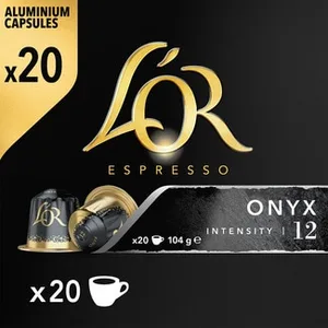 Café Intensidad 12 Onyx Compatibles con Máquinas Nespresso L'or Espresso 0.1 KG