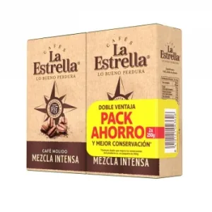 Café Molido Mezcla Intenso la Estrella Pack de 2 Unidades de 250 G.