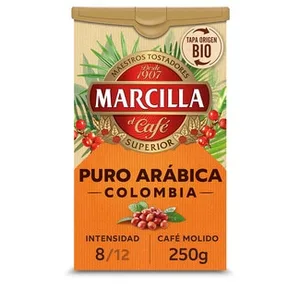 Café Molido Natural Colombia Puro Arábica Intensidad 8 Marcilla
