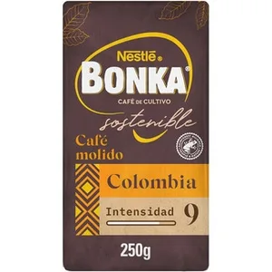 Café Natural Molido Colombia de Cultivo Sostenible de Intensidad 9  Bonka 250 G