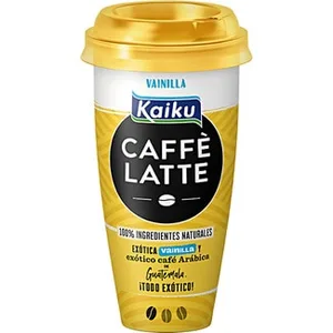 Caffé Latte Bebida Láctea de Café Arábica con Leche Desnatada y Vainilla sin Gluten  Kaiku 230 ML