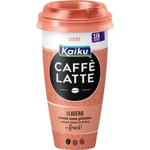 Caffé Latte Light Bebida Láctea de Café Arábica Suave con Leche Desnatada Fresca sin Gluten sin Lactosa Kaiku 230 ML
