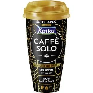 Caffé Solo Largo Bebida Láctea de Café 100% Arábica sin Azúcar Kaiku