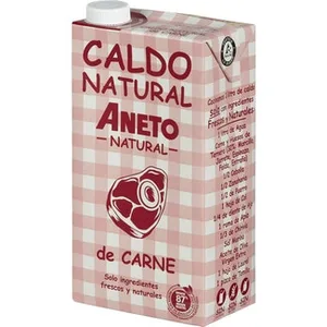 Caldo de Carne 100% Natural sin Gluten y sin Lactosa  Aneto 1 L