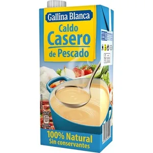 Caldo de Pescado Casero 100% Natural sin Gluten  Gallina Blanca 1 L