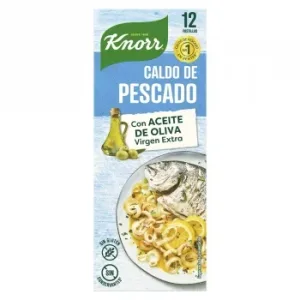 Caldo de Pescado con un Toque de Aceite de Oliva Virgen Extra Knorr sin Gluten 12 Pastillas