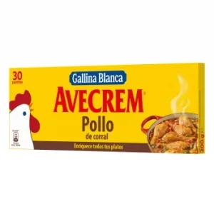 Caldo de Pollo Avecrem Gallina Blanca sin Gluten 30 Pastillas