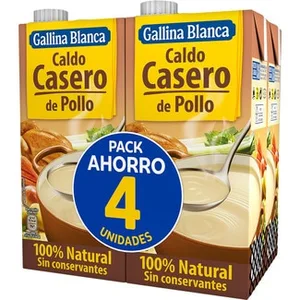 Caldo de Pollo Casero 100% Natural Pack 4 Gallina Blanca