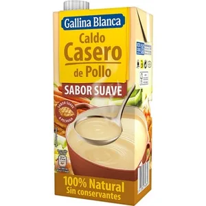 Caldo de Pollo Casero 100% Natural Suave  Gallina Blanca 1 L